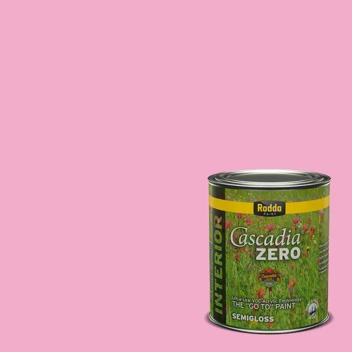 Miniatura 108 de Rodda Paint CASCADIA ZERO - Pintura plana e imprimación para interiores en uno, cuarto de galón, rosa Mullen