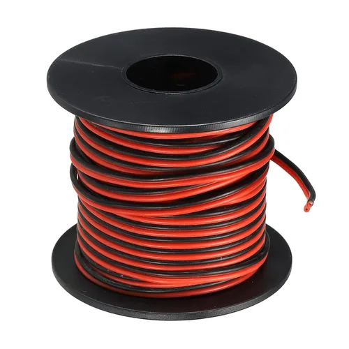 Miniatura 23 de MECCANIXITY Alambre de calibre 14, 2 conductores, alambre de silicona paralelo de 14 AWG, alambre trenzado de alambre de cobre estañado, carrete
