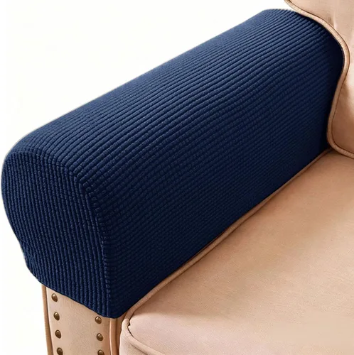 Miniatura 8 de Fundas para Brazos de Sofá, Sillón y Sillón Reclinable Elásticas, Fundas para Reposabrazos, Juego de 2 (Rojo Vino)