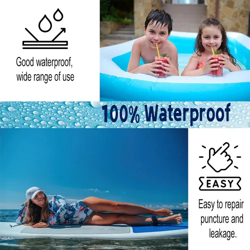 Miniatura 3 de Kit de reparación de parches de piscina de TPU de 3 pulgadas x 7 pies para colchón de aire, piscina, casa de rebote, tienda de campaña, lona, toldo