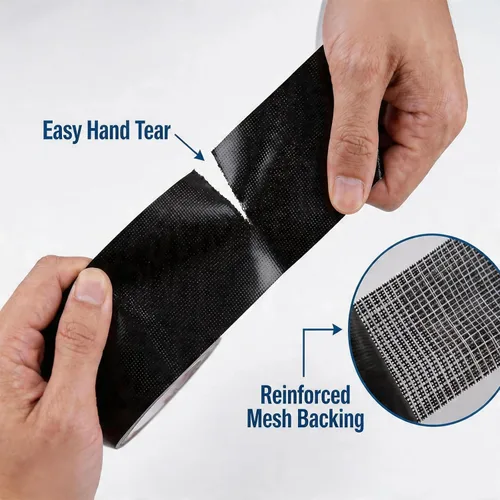 Miniatura 4 de Cinta adhesiva resistente, 7 pulgadas x 33 pies, cinta multiusos súper fuerte impermeable para manualidades y mejoras del hogar, color negro