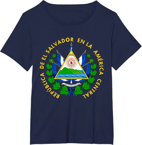 Miniatura 18 de Camiseta con diseño de emblema de la bandera de El Salvador