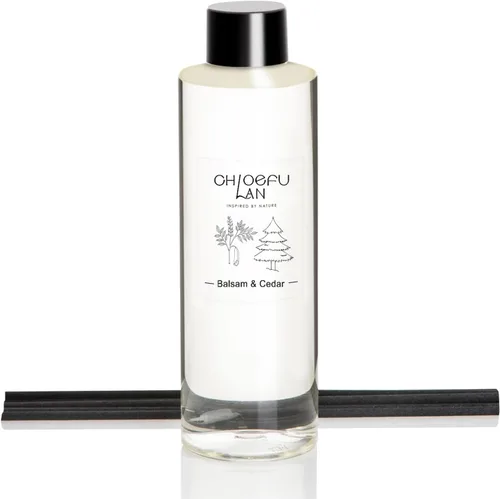 Juego de recambio de aceite con varillas de junco con aroma a bálsamo y cedro 200ml/6.76 fl oz Aceites de fragancias naturales - Mejor para
