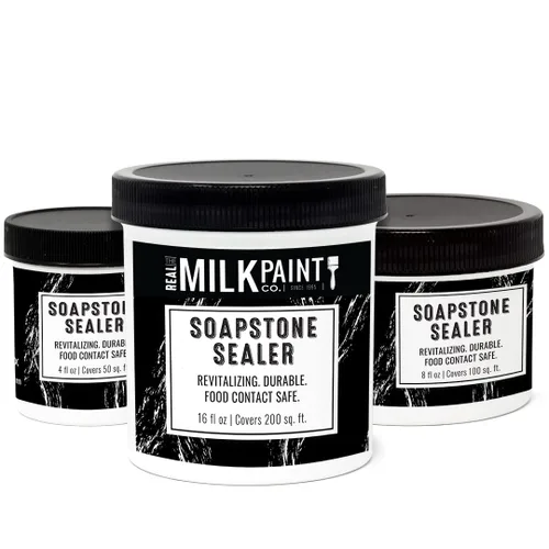 Miniatura 8 de Real Milk Paint, Sellador para concreto, granito, encimeras, mármol, pizarra, esteatita y sellador de esteatita, 16 onzas