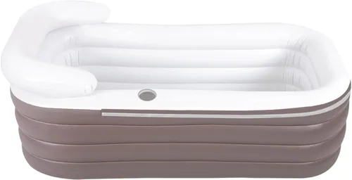Miniatura 5 de Bañera inflable para adultos, bañera de hielo portátil para atletas, bañera plegable independiente para exteriores e interiores, con bomba de aire