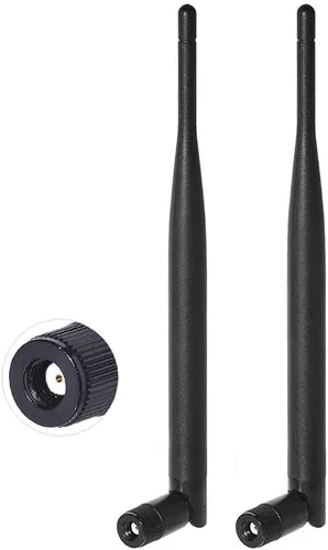 Miniatura 2 de Bingfu Antena WiFi de doble banda 2.4GHz 5GHz 5.8GHz 6dBi RP-SMA macho y cable de extensión de 7.9 in 8 pulgadas, paquete de 2 unidades para tarjeta
