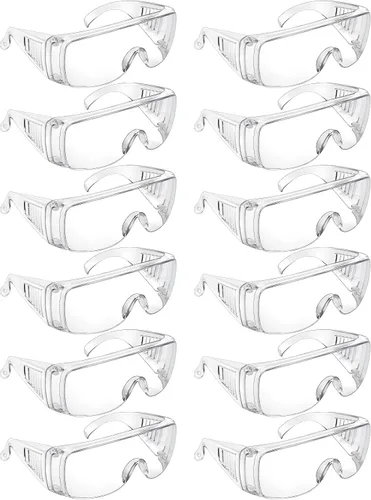 Queekay Gafas de seguridad sobre anteojos Gafas de protección contra polvo, impacto y arañazos para hombres, mujeres, enfermeras, trabajadores,