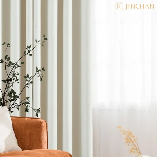 Miniatura 7 de jinchan Cortinas 100% opacas para dormitorio, sala de estar, cortinas opacas de lino de 63 pulgadas de largo, cortinas de oscurecimiento