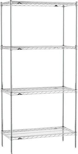 Miniatura 7 de Metro EZ2436NC-4 Super Erecta - Estantería de alambre industrial de 4 estantes, cromada, 24 "x 36" x 74.5" Cromado