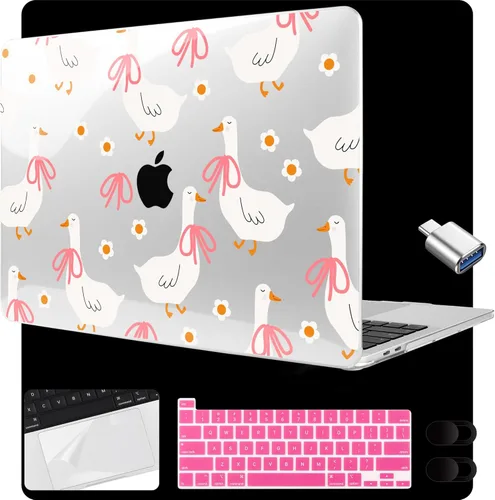 Miniatura 28 de MEEgoodo Funda para MacBook Pro de 13 pulgadas 2022 2021 2020 A2338 M2/M1 A2251 A2289 con Touch ID, fundas rígidas transparentes para laptop