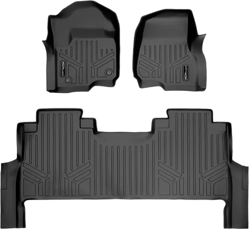Miniatura 16 de SMARTLINER Juego de alfombrillas de piso de ajuste personalizado de 2 filas para Ford F-250 / F-350 Super Duty SuperCab 1999-2007 Ford F-250 1999