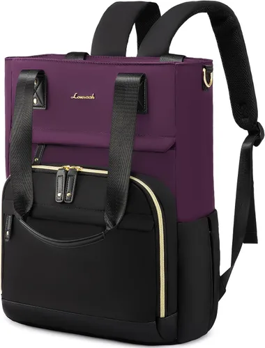 LOVEVOOK Mochila de trabajo para mujer, mochila antirrobo para laptop de 15.6 pulgadas, mochila para computadora resistente al agua para
