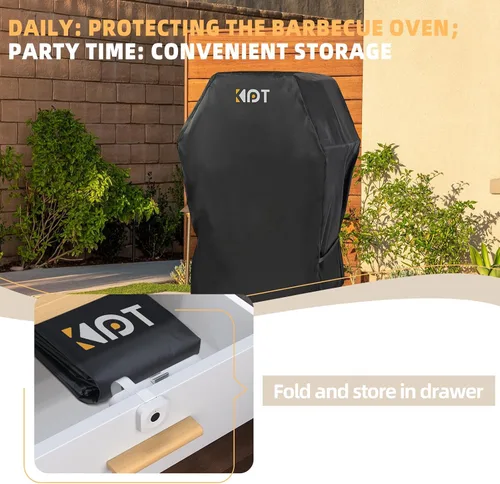 Miniatura 7 de KPT Cubierta de Parrilla de 30 Pulgadas para Parrilla al Aire Libre - Cubierta de BBQ 420D Resistente al Agua de Servicio Pesado con Gancho