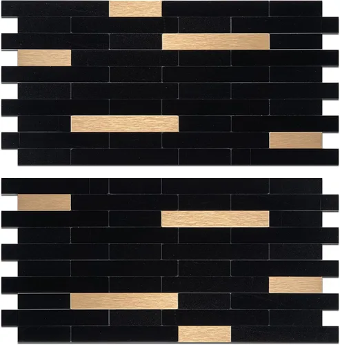 Miniatura 25 de StyloVue 20 hojas para despegar y pegar para cocina, mármol blanco con aspecto de metal plateado que se pega en azulejos para mejorar tu cocina