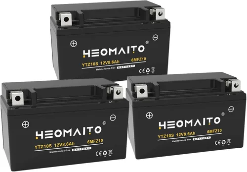 Miniatura 8 de Batería YTZ10S-BS, 12V 8.6Ah, 10HR, 310 CCA, 6MFZ10 Batería recargable sin mantenimiento SLA AGM para motocicleta, 1 paquete
