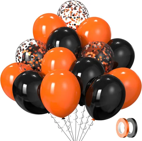 Miniatura 7 de KBZVNAF Globos de látex negro, azul y plateado, paquete de 60 globos de fiesta de 12 pulgadas, azul real, negro, azul metálico, plateado