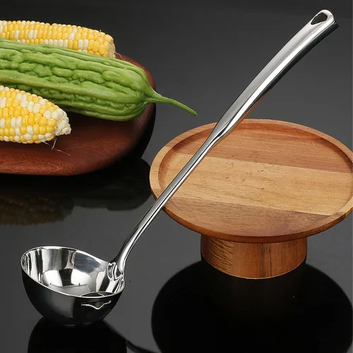 Miniatura 2 de Separador de grasa, separador de aceite de acero inoxidable 18/8, cucharón de sopa de 12.6 pulgadas, separador de grasa para alimentos, colador