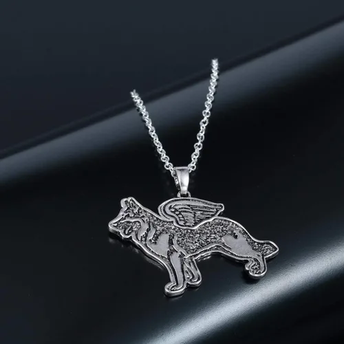 Miniatura 3 de AILUOR Collar de perro pastor alemán, colgante de perro con corazón de amor y galgo para perro