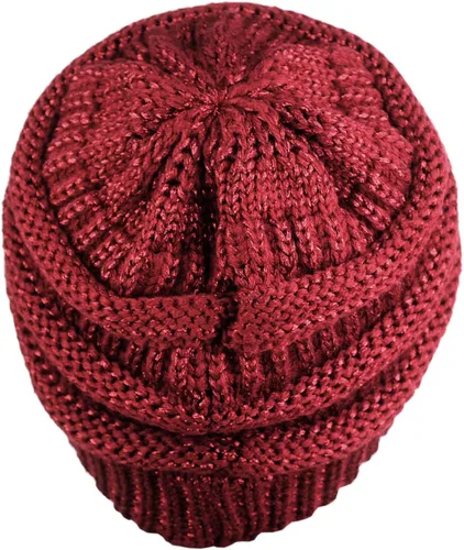Miniatura 497 de C.C Trendy Warm Chunky Soft Stretch Cable Knit Beanie