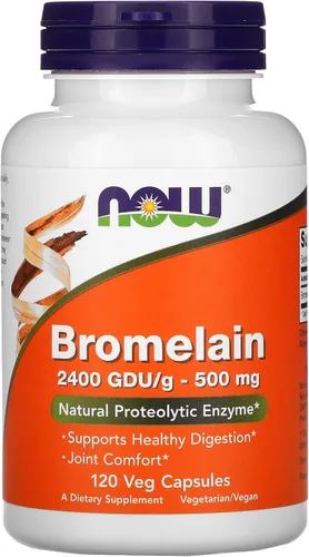 Miniatura 2 de Now Foods Bromelina 2400Gdu/500 mg, 120 Vcaps (paquete de 2)