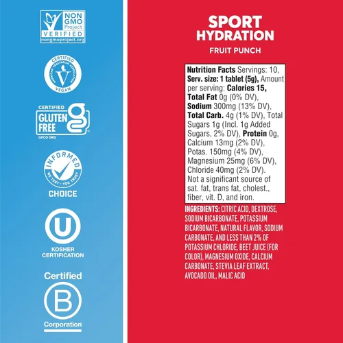 Miniatura 2 de Nuun Active: Fruit Punch - Tabletas de bebida mejoradas con electrolitos (paquete de 2 de 10)