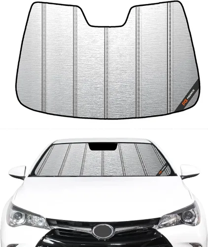 Pigenius Parasol para parabrisas para Toyota Camry 2012-2017 (sin corte de sensor, 2012-2014 todos), acabado plateado metálico
