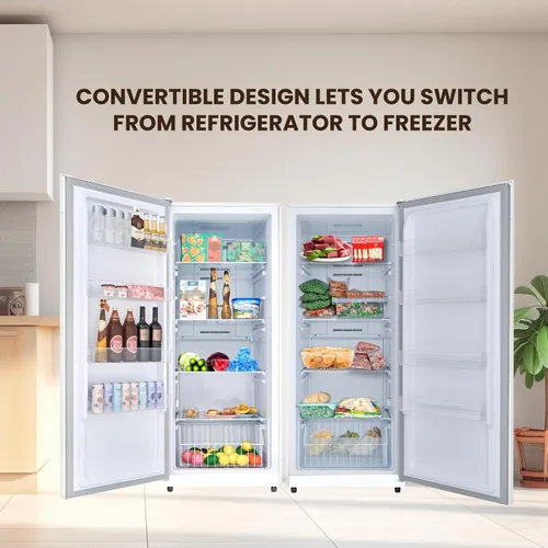 Miniatura 5 de Conserv Congelador vertical 17cf CONVERTIBLE REF Garage Ready 28in ancho 110V (blanco)