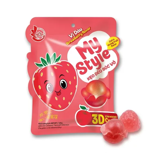 Miniatura 5 de My Style 3D - Caramelo de gomita pelable - Auténtico caramelo vietnamita de frutas tropicales, bolsa de 4.23 onzas (4.23 oz), sabores de frutas