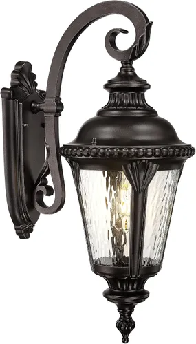 Miniatura 21 de Emliviar XE265B-M BK-SW - Lámpara de pared clásica negra de 24.4 pulgadas, color negro, para pasillo, base E26 de 60 W máximo, XE265B-M BK-SW