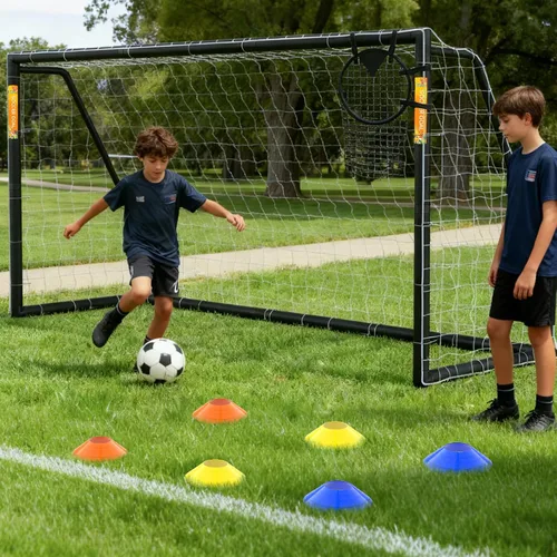 Miniatura 9 de NAIZEA Soccer Goal - 12x6/10x6/8x6/6x4FT Soccer Goals for Backyard, Portable & Weatherproof HPVC Soccers Goal w/Soccer Net Durable Post for Adults &