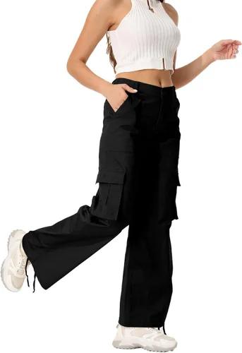 Miniatura 6 de Pantalones cargo para mujer, de secado rápido, informales, militares, militares, camuflaje, combate, trabajo, pantalones casuales con bolsillos
