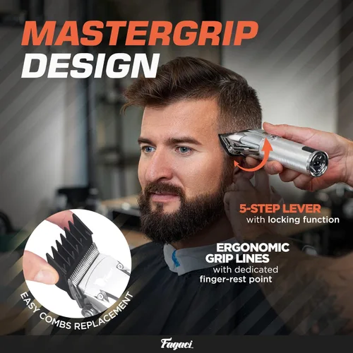 Miniatura 5 de Fagaci Cortadora de pelo profesional para hombres con corte preciso, Turbo Power profesional peluquero cortadora inalámbrica, potente motor