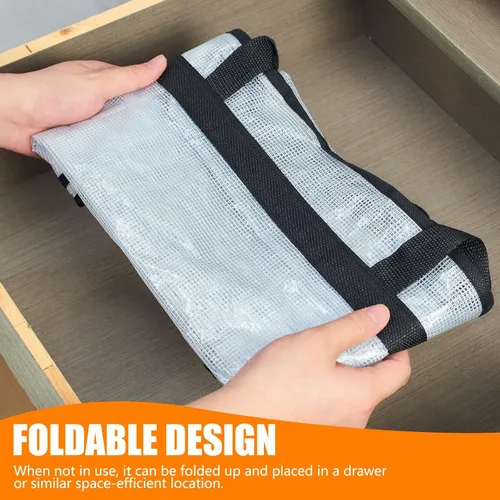 Miniatura 6 de MKOKYD Bolsas de almacenamiento transparentes de 40 L para mantas, ropa, edredón, ropa de cama, sábanas, almohadas - organizadores de armario
