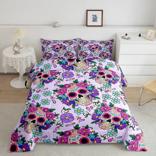 Miniatura 37 de Juego de ropa de cama de hurón tamaño individual para niños, diseño de dibujos animados de hurones para niños, bonito edredón acolchado de animales