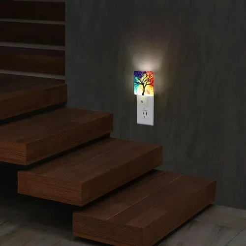 Miniatura 6 de WIRESTER Luz nocturna LED enchufable, lámpara con sensor automático del atardecer al amanecer para dormitorio, baño, cocina, pasillo, escaleras