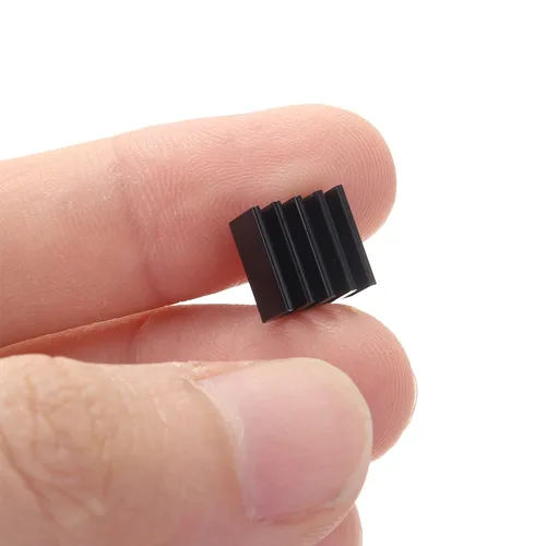 Miniatura 9 de Disipador de calor de aluminio negro con cinta adhesiva conductora térmica, enfriador de disipador de calor de 9 × 9 × 0.197 in para enfriar