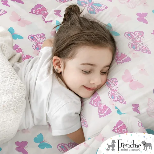 Miniatura 33 de Frenchie Mini Couture Sábanas bajeras para cuna, 100% algodón, se adaptan a colchones de niños pequeños, estrellas azules, 28 x 52 pulgadas, paquete