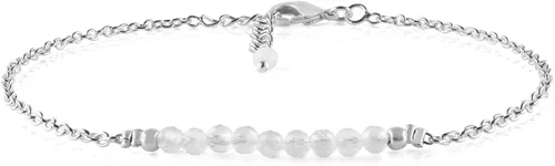 Miniatura 86 de YANARA Pulsera de tobillo para mujer, piedra de nacimiento natural, cuentas de piedras preciosas, tobillera delicada hecha a mano de 9 pulgadas +