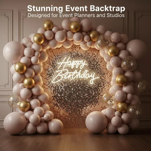 Miniatura 2 de HMT - Letrero de neón con texto en inglés "Happy Birthday", alimentado por USB, de 19.6 x 11.8 pulgadas, letrero grande con luz LED para telón