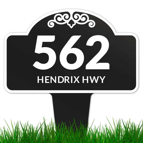 Miniatura 10 de Letrero personalizado de dirección de casa, placa de dirección de césped, números de casa personalizados para Navidad al aire libre, 12 x 15