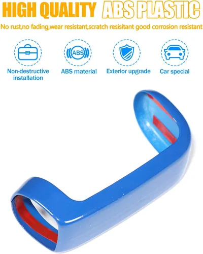 Miniatura 4 de Cubierta de la cabeza de la palanca de cambios de la consola central para Toyota Tundra 2014-2021 accesorios de coche (azul)
