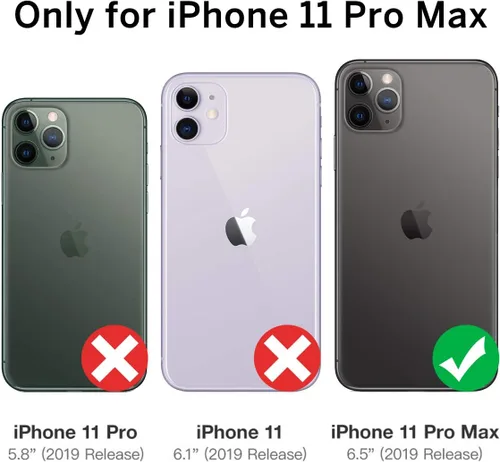 Miniatura 6 de SAKUULO Funda magnética para iPhone 11 Pro Max [Compatible con MagSafe] Patrón de Estampado de Leopardo Gris Claro Funda de Carga Inalámbrica
