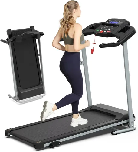 Miniatura 9 de Home Foldable Treadmill with Incline, Folding Treadmill for Home Workout, Electric Walking Treadmill Machine 15 Preset or Adjustable Programs 250 LB