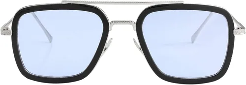 Tony Stark - Gafas de sol polarizadas para hombres y mujeres, marco de metal cuadrado vintage, lentes Iron Man y Spider-Man