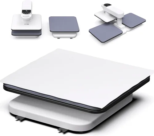 Miniatura 12 de Whubefy Prensa de Calor Automática Giratoria 360° 15x15 - Máquina Profesional Automática de Prensa para Camisetas con Liberación Automática y 7