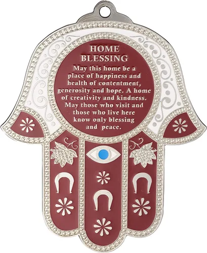Miniatura 5 de A&S Mezuzot Hamsa - Amuleto de protección contra el mal de ojo para decoración de pared, amuleto de buena suerte para el hogar/negocios en azul