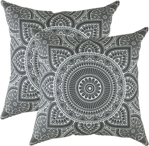 Miniatura 9 de TreeWool - Juego de 2 fundas para almohadas decorativas, diseño caleidoscopio, almohadas de cojín, cubierta deslizante para almohada y para el sofá