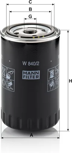 Miniatura 2 de Mann-Filter W 840/2 Filtro de aceite giratorio