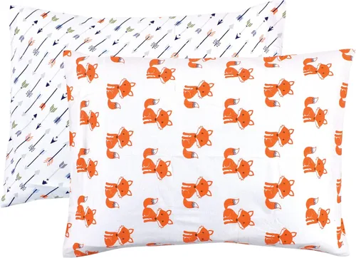 Miniatura 62 de Hudson Baby Funda de almohada unisex de algodón para bebés y niños pequeños, animales del bosque, talla única Forest Animals