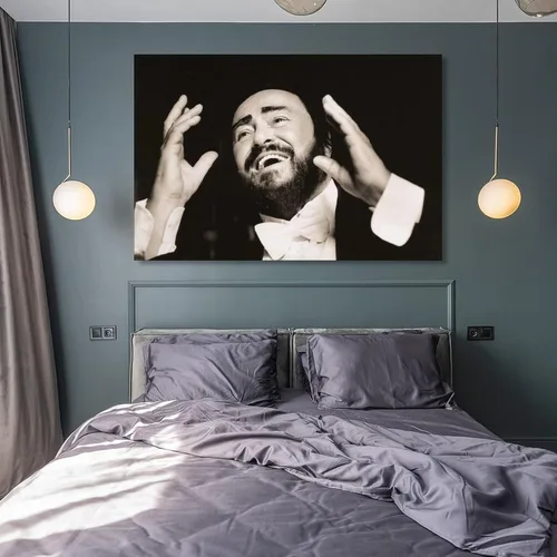 Miniatura 8 de MAXIAN Luciano Pavarotti - Póster de arte tenor del mundo, 4 pinturas sobre lienzo, póster de arte de pared, impresión de desplazamiento, impresión